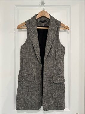 Alexander Wang Wool Blend Sleeveless Silk Lined Long Vest Women’s Size 6